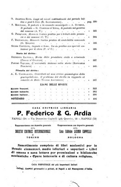 Rassegna bibliografica delle scienze giuridiche