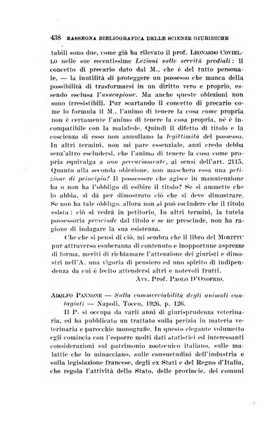 Rassegna bibliografica delle scienze giuridiche