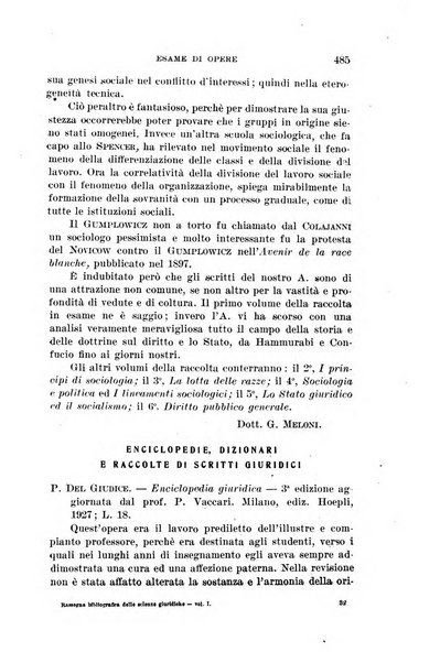 Rassegna bibliografica delle scienze giuridiche