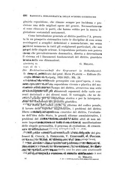 Rassegna bibliografica delle scienze giuridiche