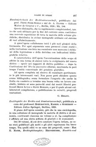 Rassegna bibliografica delle scienze giuridiche