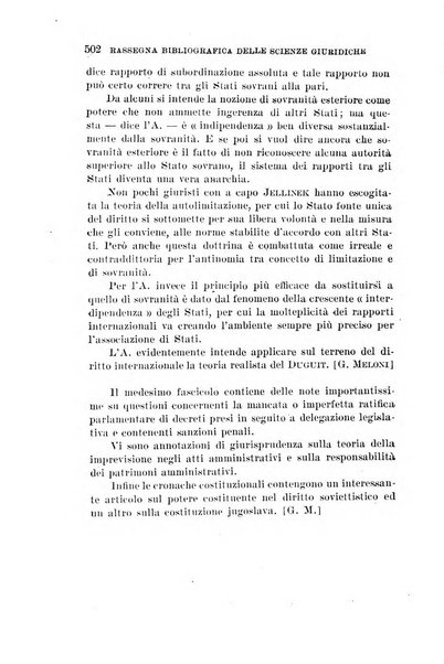 Rassegna bibliografica delle scienze giuridiche