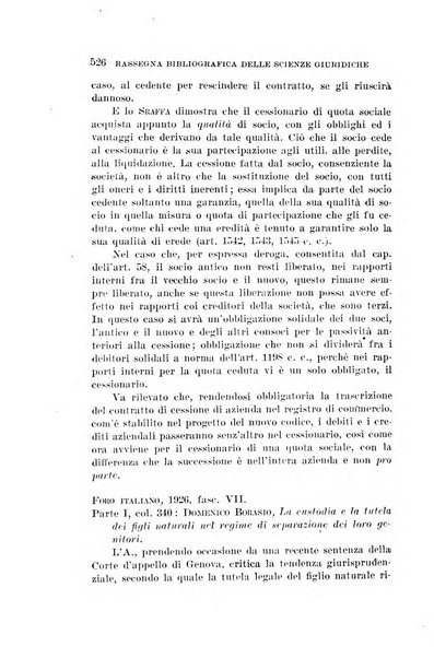 Rassegna bibliografica delle scienze giuridiche