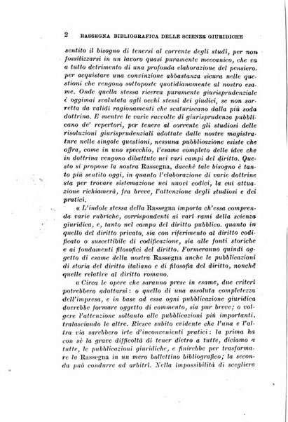 Rassegna bibliografica delle scienze giuridiche