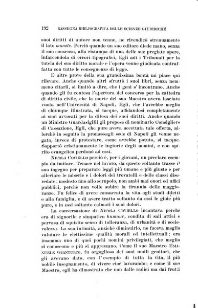 Rassegna bibliografica delle scienze giuridiche