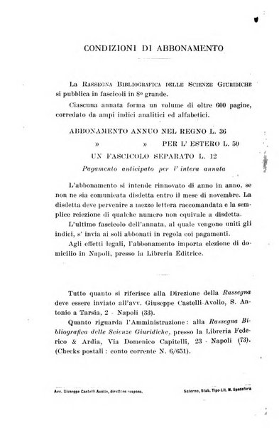 Rassegna bibliografica delle scienze giuridiche