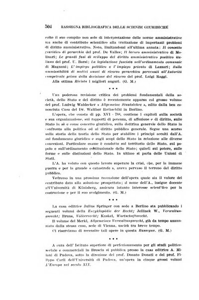 Rassegna bibliografica delle scienze giuridiche