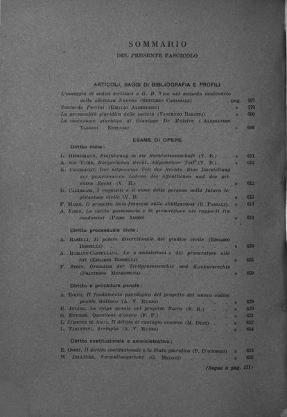 Rassegna bibliografica delle scienze giuridiche