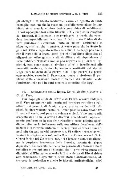 Rassegna bibliografica delle scienze giuridiche