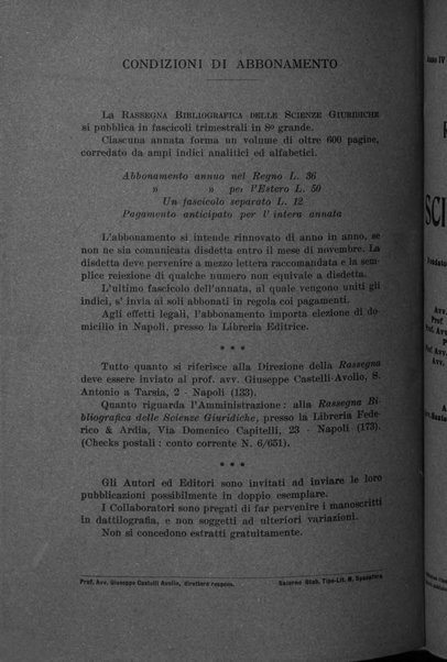 Rassegna bibliografica delle scienze giuridiche