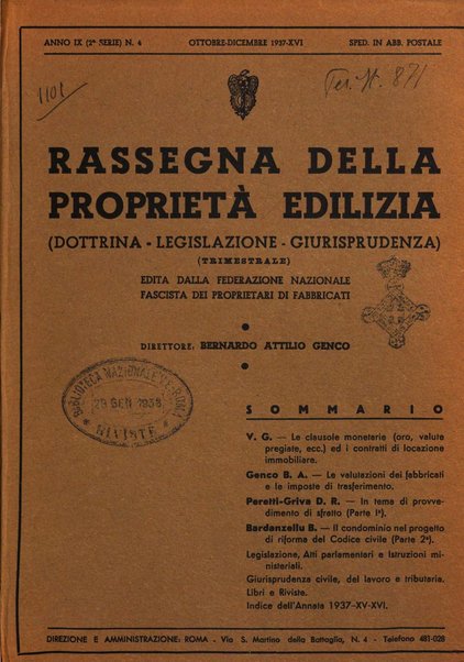 Rassegna della proprietà edilizia dottrina, legislazione, giurisprudenza