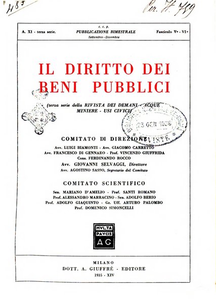 Il diritto dei beni pubblici