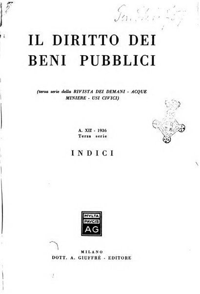 Il diritto dei beni pubblici