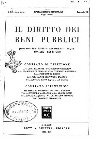 Il diritto dei beni pubblici