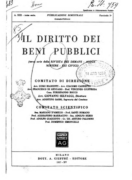 Il diritto dei beni pubblici