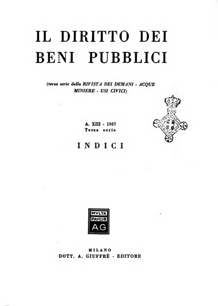 Il diritto dei beni pubblici