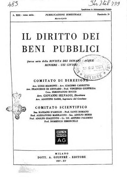 Il diritto dei beni pubblici