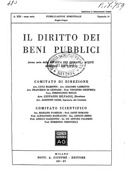 Il diritto dei beni pubblici