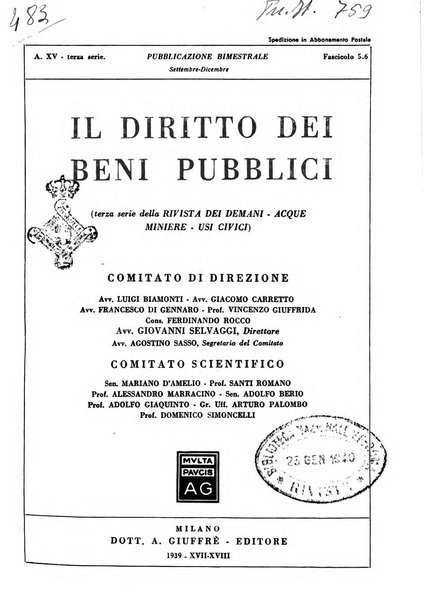 Il diritto dei beni pubblici