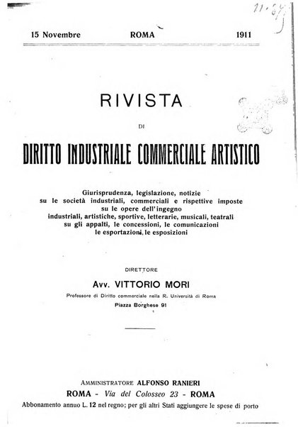 Rivista di diritto industriale, commerciale e artistico