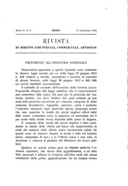 Rivista di diritto industriale, commerciale e artistico