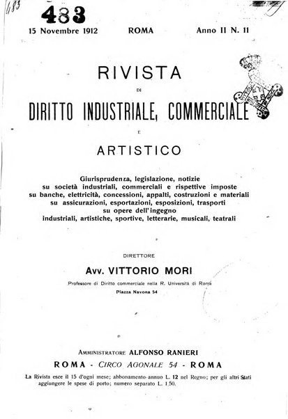 Rivista di diritto industriale, commerciale e artistico