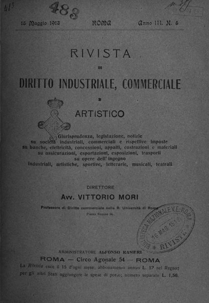 Rivista di diritto industriale, commerciale e artistico