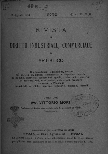 Rivista di diritto industriale, commerciale e artistico