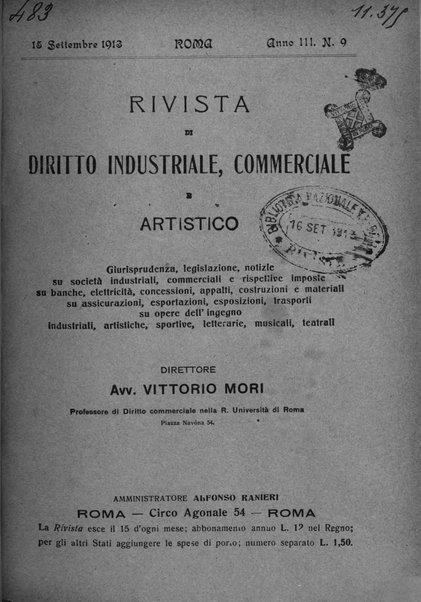 Rivista di diritto industriale, commerciale e artistico