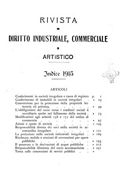 Rivista di diritto industriale, commerciale e artistico