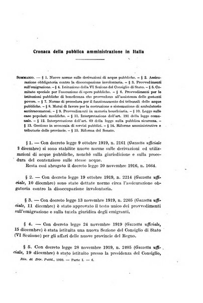 Rivista di diritto pubblico e della pubblica amministrazione in Italia e giurisprudenza amministrativa esposta sistematicamente