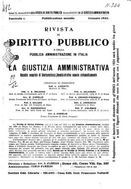 Rivista di diritto pubblico e della pubblica amministrazione in Italia. La giustizia amministrativa raccolta completa di giurisprudenza amministrativa esposta sistematicamente