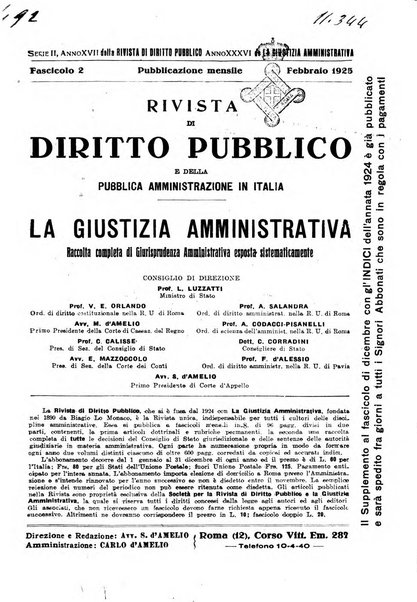 Rivista di diritto pubblico e della pubblica amministrazione in Italia. La giustizia amministrativa raccolta completa di giurisprudenza amministrativa esposta sistematicamente