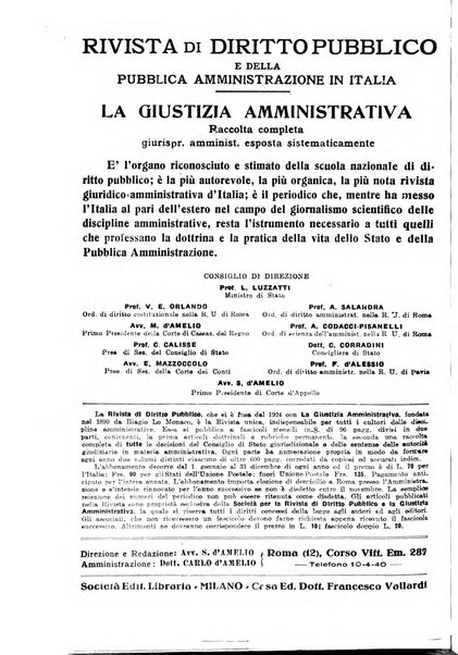 Rivista di diritto pubblico e della pubblica amministrazione in Italia. La giustizia amministrativa raccolta completa di giurisprudenza amministrativa esposta sistematicamente