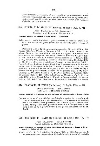 Rivista di diritto pubblico e della pubblica amministrazione in Italia. La giustizia amministrativa raccolta completa di giurisprudenza amministrativa esposta sistematicamente