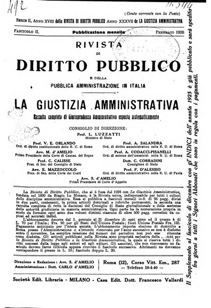 Rivista di diritto pubblico e della pubblica amministrazione in Italia. La giustizia amministrativa raccolta completa di giurisprudenza amministrativa esposta sistematicamente