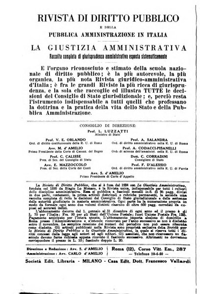 Rivista di diritto pubblico e della pubblica amministrazione in Italia. La giustizia amministrativa raccolta completa di giurisprudenza amministrativa esposta sistematicamente