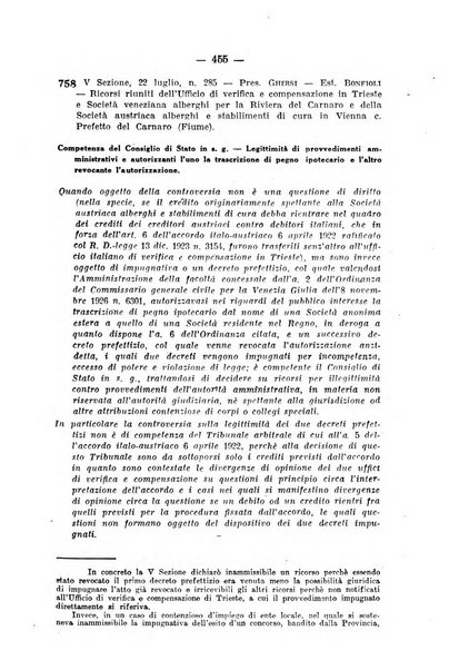 Rivista di diritto pubblico e della pubblica amministrazione in Italia. La giustizia amministrativa raccolta completa di giurisprudenza amministrativa esposta sistematicamente