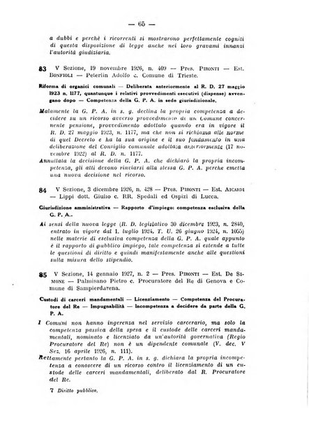 Rivista di diritto pubblico e della pubblica amministrazione in Italia. La giustizia amministrativa raccolta completa di giurisprudenza amministrativa esposta sistematicamente