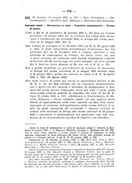 Rivista di diritto pubblico e della pubblica amministrazione in Italia. La giustizia amministrativa raccolta completa di giurisprudenza amministrativa esposta sistematicamente