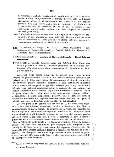 Rivista di diritto pubblico e della pubblica amministrazione in Italia. La giustizia amministrativa raccolta completa di giurisprudenza amministrativa esposta sistematicamente