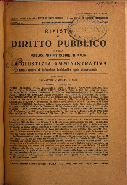 Rivista di diritto pubblico e della pubblica amministrazione in Italia. La giustizia amministrativa raccolta completa di giurisprudenza amministrativa esposta sistematicamente