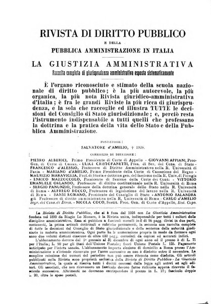 Rivista di diritto pubblico e della pubblica amministrazione in Italia. La giustizia amministrativa raccolta completa di giurisprudenza amministrativa esposta sistematicamente