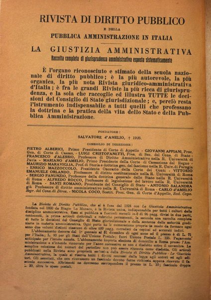 Rivista di diritto pubblico e della pubblica amministrazione in Italia. La giustizia amministrativa raccolta completa di giurisprudenza amministrativa esposta sistematicamente