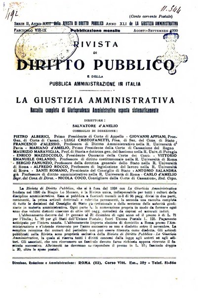 Rivista di diritto pubblico e della pubblica amministrazione in Italia. La giustizia amministrativa raccolta completa di giurisprudenza amministrativa esposta sistematicamente