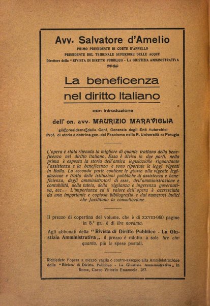 Rivista di diritto pubblico e della pubblica amministrazione in Italia. La giustizia amministrativa raccolta completa di giurisprudenza amministrativa esposta sistematicamente