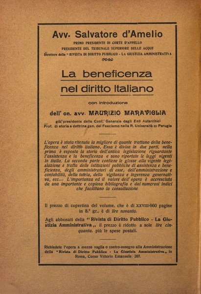 Rivista di diritto pubblico e della pubblica amministrazione in Italia. La giustizia amministrativa raccolta completa di giurisprudenza amministrativa esposta sistematicamente