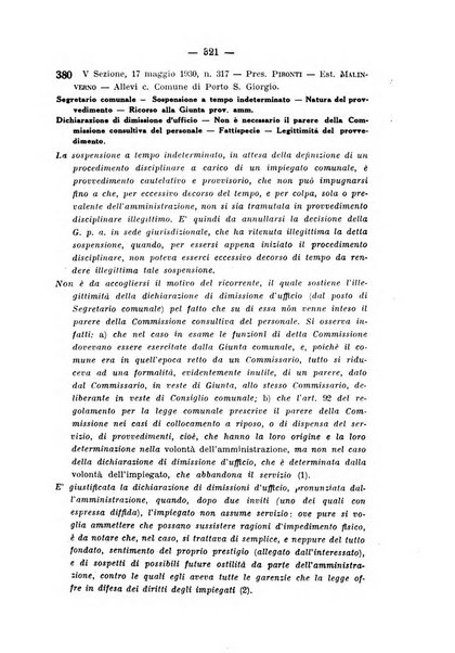 Rivista di diritto pubblico e della pubblica amministrazione in Italia. La giustizia amministrativa raccolta completa di giurisprudenza amministrativa esposta sistematicamente