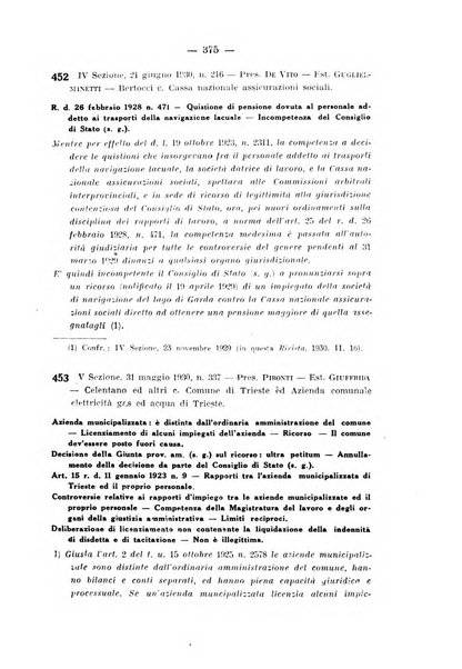 Rivista di diritto pubblico e della pubblica amministrazione in Italia. La giustizia amministrativa raccolta completa di giurisprudenza amministrativa esposta sistematicamente