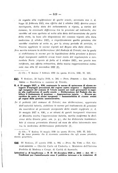 Rivista di diritto pubblico e della pubblica amministrazione in Italia. La giustizia amministrativa raccolta completa di giurisprudenza amministrativa esposta sistematicamente